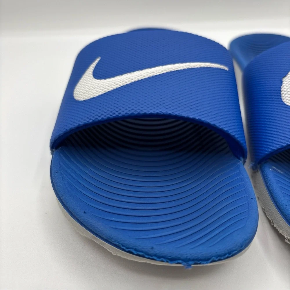 Nike Boys Youth Kawa Slide Sandals Blue/Gray Size 5Y 819352-400